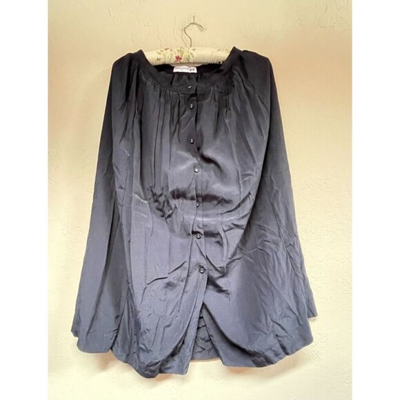 Uniqlo Ines De La Fressange Women's Size 6 Black Button-Front Pleated Midi Skirt - Picture 1 of 8